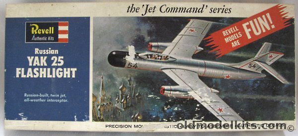 Revell 1/50 Yak-25 Flashlight Soviet All-Weather Interceptor - 'Jet Command' Issue, H274-100 plastic model kit